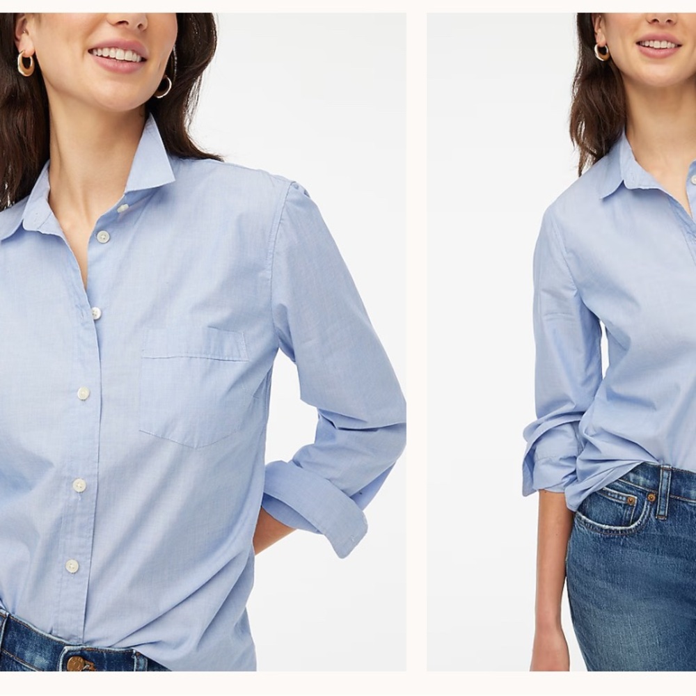 J. Crew Wren Slim Shirt Button Down Long Sleeve in light blue